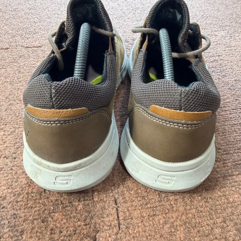 Skechers Mens Relaxed Fit Air-Cooled‎ Memory Foam Brown Leather Shoes 66240 CDB